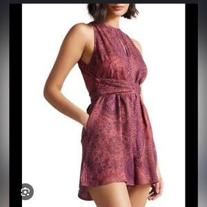 NWT‎ Ted Baker Odesia Printed Boho Halter Romper- Size 2